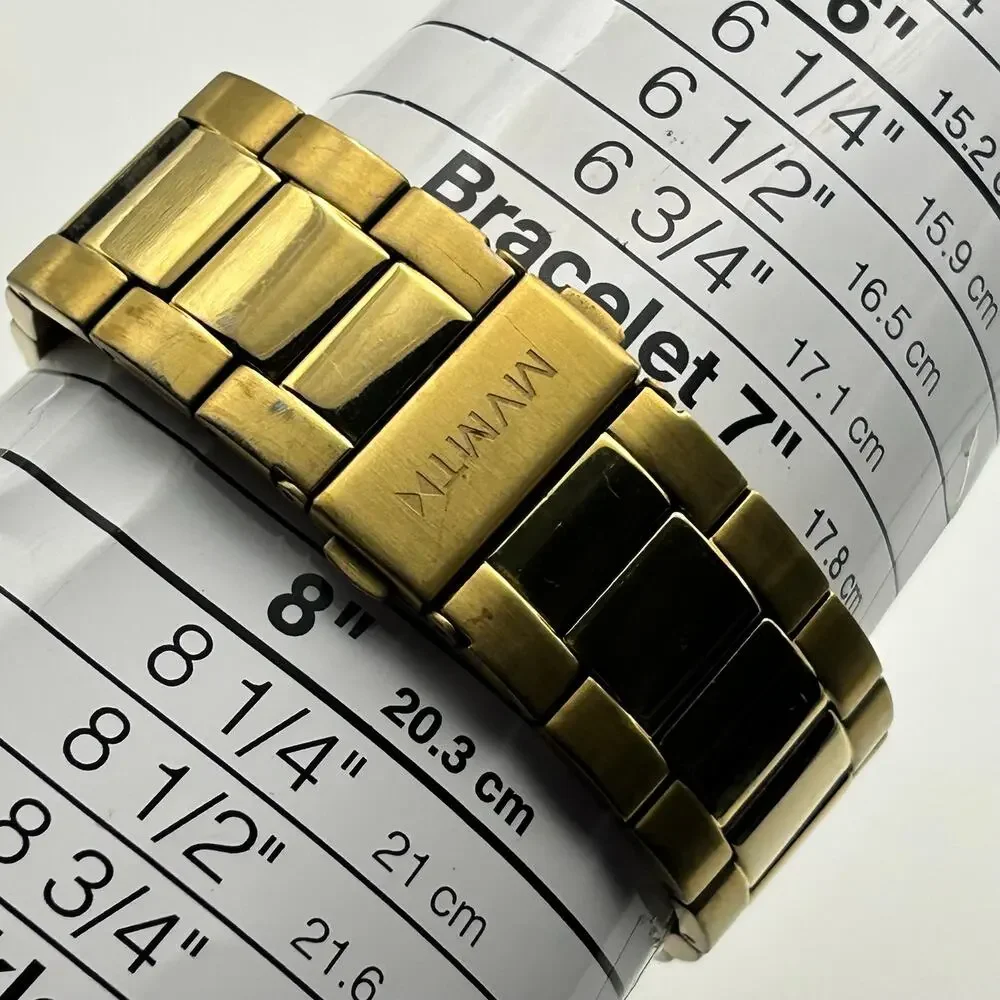MVMT Powerlane Watch Gold-tone St. Steel Sleek Black Chronograph Dial